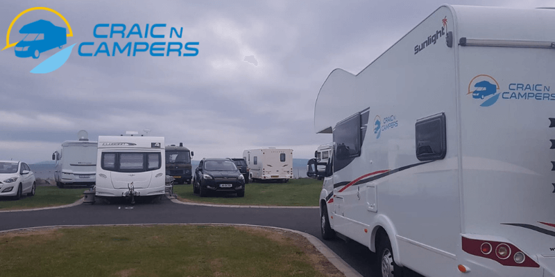 Campervan parked in campsites recommended by customers